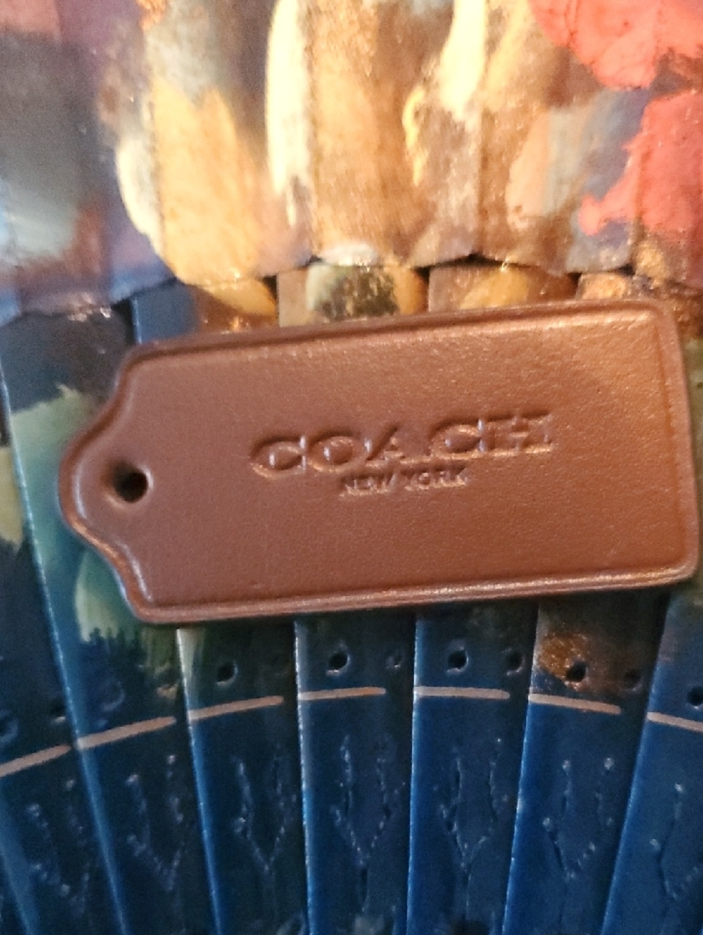 Coach Brown Leather Tag